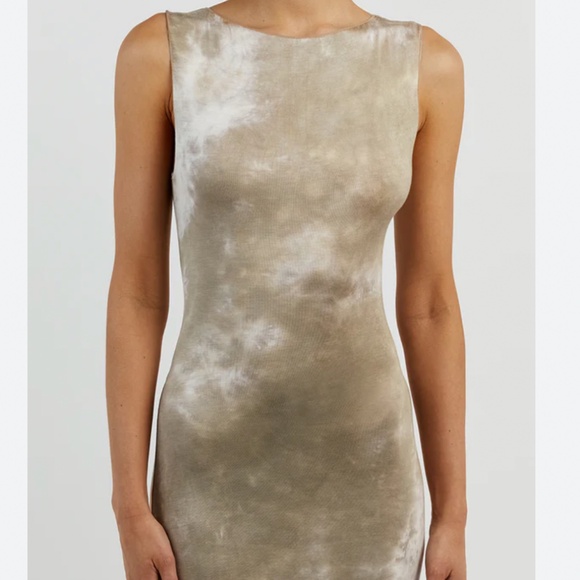 NEW DISSH Sawyer Tie-Dye Midi/Maxi Dress - Light Casper Moss - Picture 3 of 10